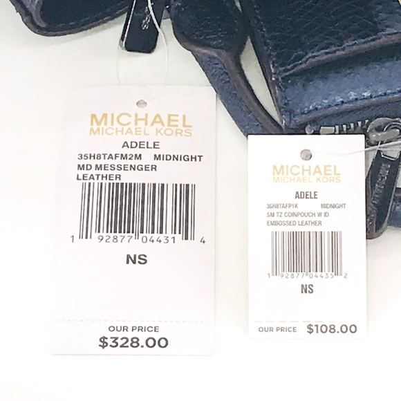 Michael Kors Adele Messenger Midnight Bag TZ Pouch - Picture 8 of 8